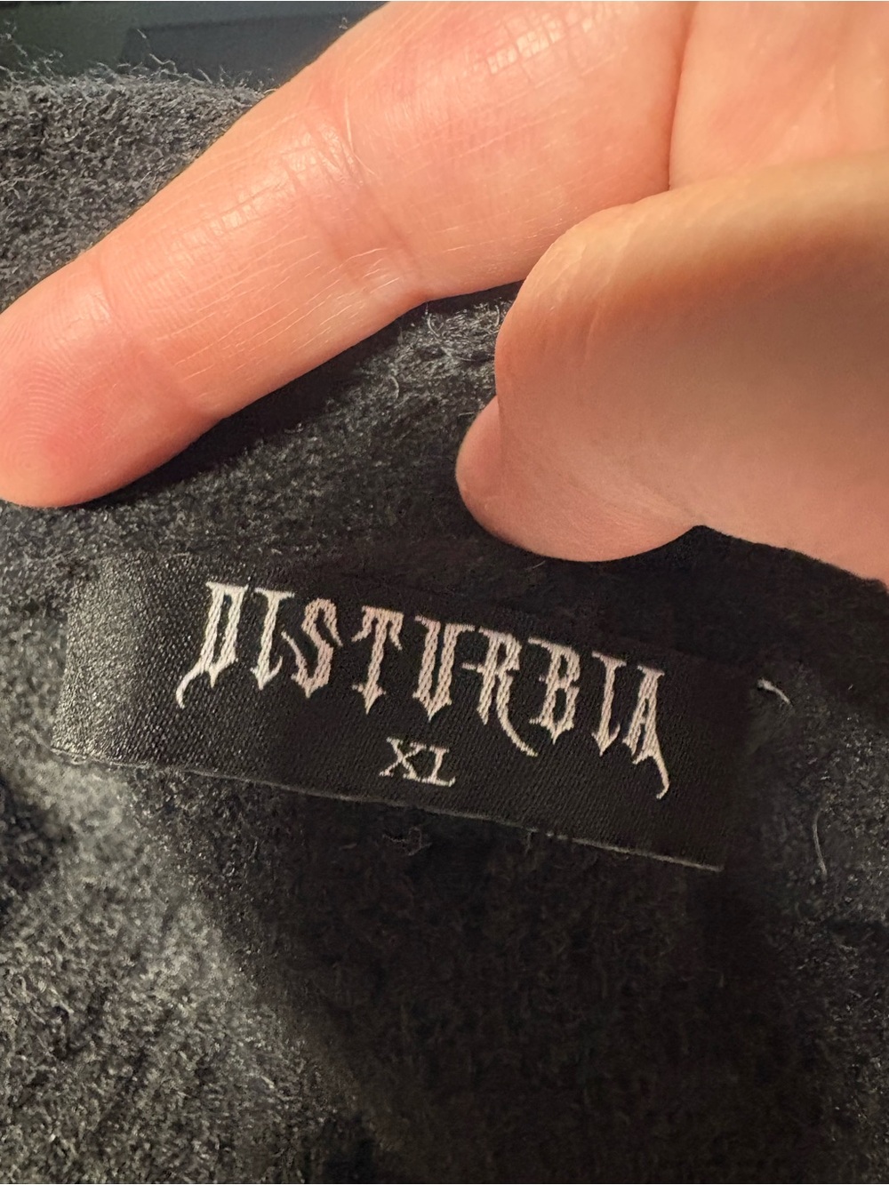 Disturbia Revelation Mushroom Knit cardigan sweater black women’s size xl - Picture 4 of 6